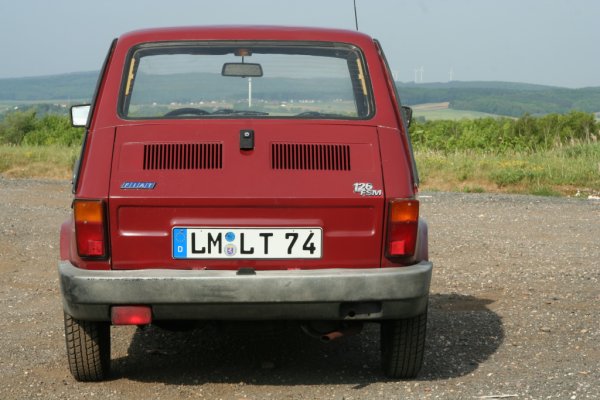 Heckansicht Fiat 126 fsm Bambino